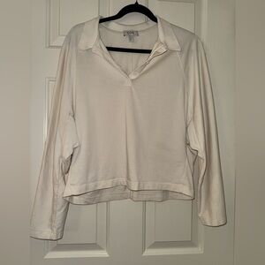 COS Cream Boxy Long sleeve shirt